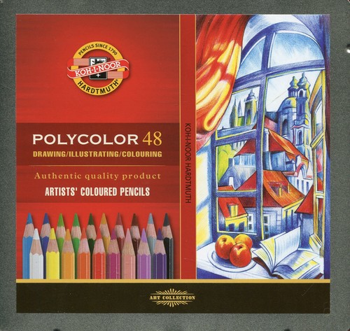 Papírszerek Koh-i-noor pastelky umělecké POLYCOLOR kreslířská sada 48 ks v plechové krabičce 
