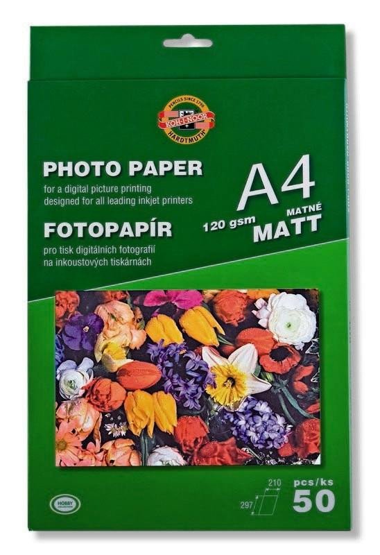 Papírszerek Koh-i-noor fotopapír A4 matný 120g 50 ks 