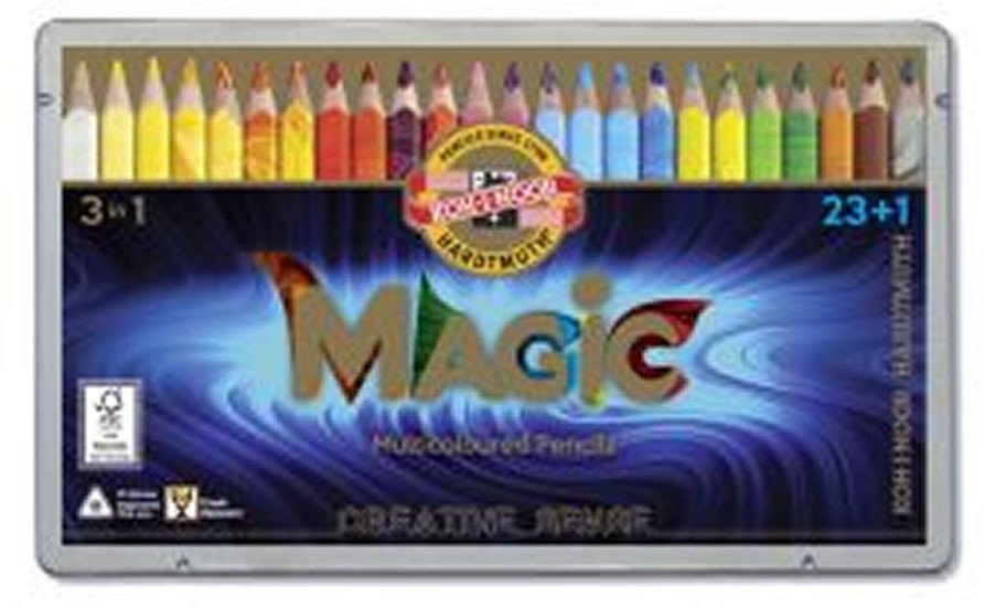 Papírenské zboží Koh-i-noor pastelky MAGIC multibarevné 23+1 ks v sadě 
