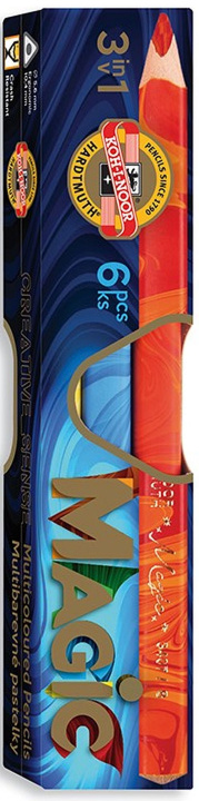 Papírszerek Koh-i-noor pastelky MAGIC multibarevné  souprava 6 ks 