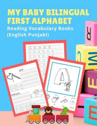 Kniha My Baby Bilingual First Alphabet Reading Vocabulary Books (English Punjabi): 100+ Learning ABC frequency visual dictionary flash cards childrens games Language Readiness