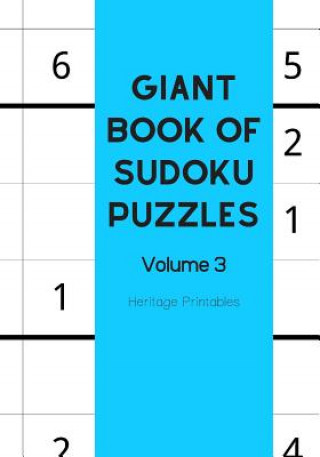 Carte Giant Book of Sudoku Puzzles Volume 3 Heritage Printables