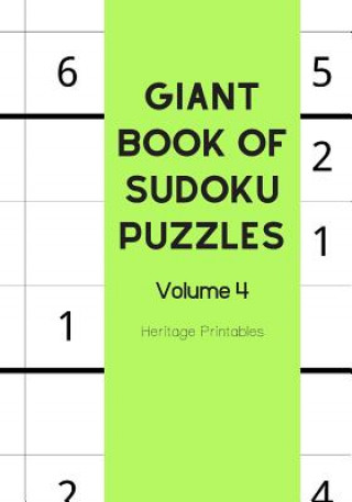 Carte Giant Book of Sudoku Puzzles Volume 4 Heritage Printables