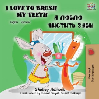 Kniha I Love to Brush My Teeth (English Russian Bilingual Book) Kidkiddos Books