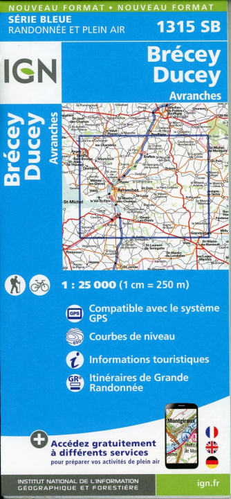 Materiale tipărite Brécey-Ducey. Avranches 1:25 000 