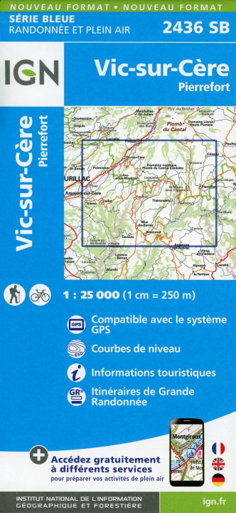 Articles imprimés Vic-sur-C?re-Pierrefort 1:25 000 