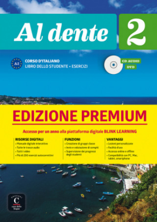 Livre Al dente 2 (A2). Libro dello studente+ esercizi + CD + DVD + Premium 