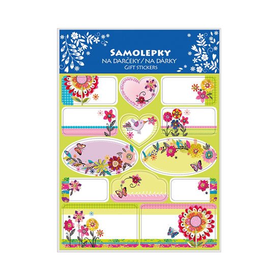 Stationery items Samolepky na dárky květy 