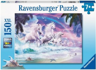 Game/Toy Ravensburger Kinderpuzzle - 10057 Einhörner am Strand - Einhorn-Puzzle für Kinder ab 7 Jahren, mit 150 Teilen im XXL-Format 