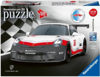 Joc / Jucărie Ravensburger 3D Puzzle Porsche 911 GT3 Cup 11147 - Das berühmte Fahrzeug und Sportwagen als 3D Puzzle Auto 