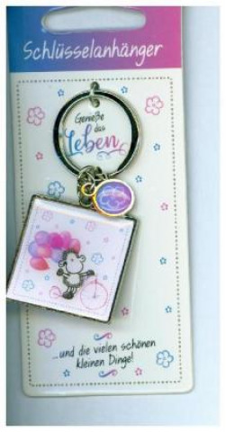 Juego/Juguete Schlüsselanhänger mit Spruch "Genieße das Leben" 