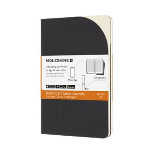 Carte Moleskine Smart Cahier - Notizheft 2er Set, Pocket, A6, Liniert, Kartoneinband, Schwarz 