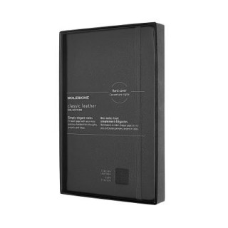 Carte Moleskine Notizbuch - Ledereinband Large, A5, Liniert, Hard Cover, Schwarz 