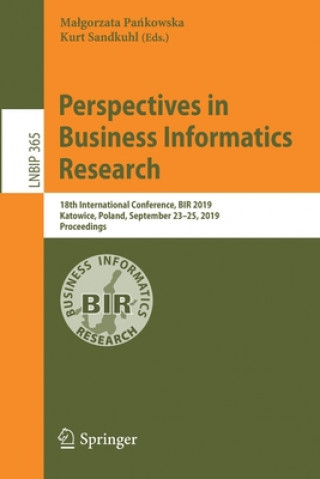Könyv Perspectives in Business Informatics Research Malgorzata Pankowska