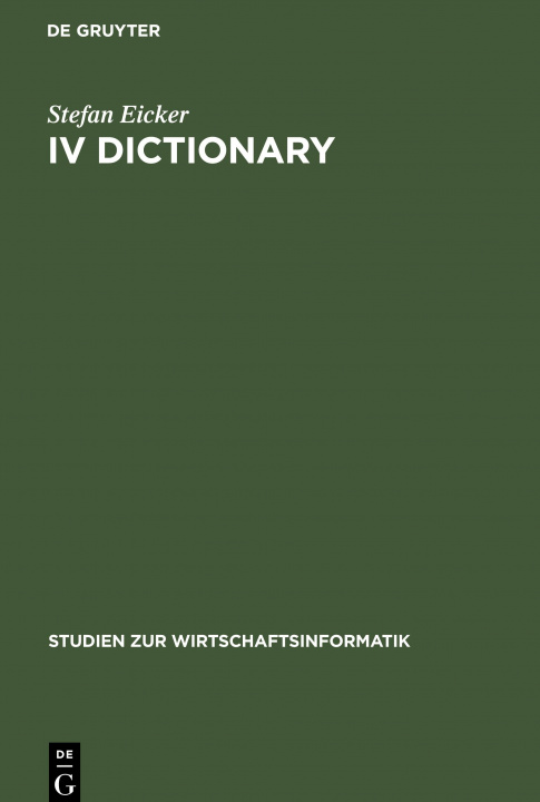 Knjiga IV Dictionary Stefan Eicker