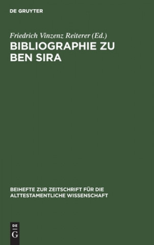 Könyv Bibliographie zu Ben Sira Friedrich V. Reiterer
