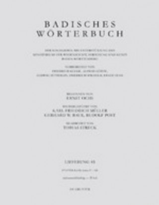 Carte Badisches Wörterbuch. Band V/Lieferung 85 Tobias Streck