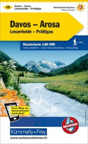 Materiale tipărite Davos - Arosa - Lenzerheide-Prättigau Nr. 13 Wanderkarte 1:60 000 