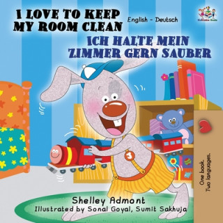 Książka I Love to Keep My Room Clean Ich halte mein Zimmer gern sauber Kidkiddos Books