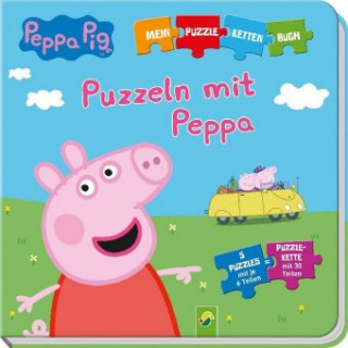Carte Peppa Pig - Puzzeln mit Peppa. Puzzle-Ketten-Buch mit 5 Puzzles mit je 6 Teilen 