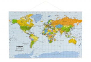 Nyomtatványok Politische Weltkarte als Poster, Planokarte 
