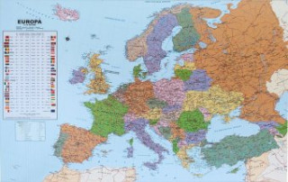 Nyomtatványok Politische Europakarte als Poster, deutsch, ca. 90x61cm 