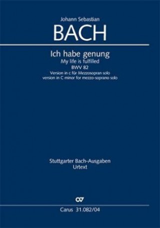 Nyomtatványok Ich habe genung (Klavierauszug XL) Johann Sebastian Bach