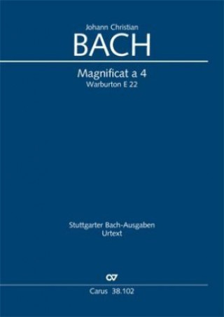 Książka Magnificat a 4 (Klavierauszug) Johann Christian Bach