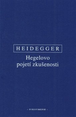 Książka Hegelovo pojetí zkušenosti Martin Heidegger