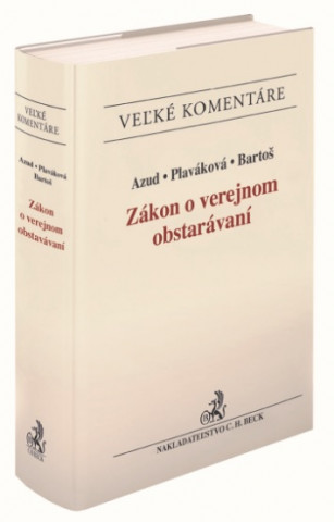 Book Zákon o verejnom obstarávaní Azud; Plaváková; Bartoš