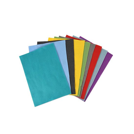 Papírszerek SIZZIX dekorační filc A4 - syté barvy 2 mm ( 10 ks ) 