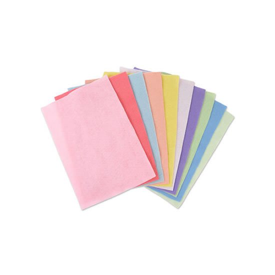 Papírenské zboží SIZZIX dekorační filc A4 - pastelové barvy 2mm ( 10 ks ) 