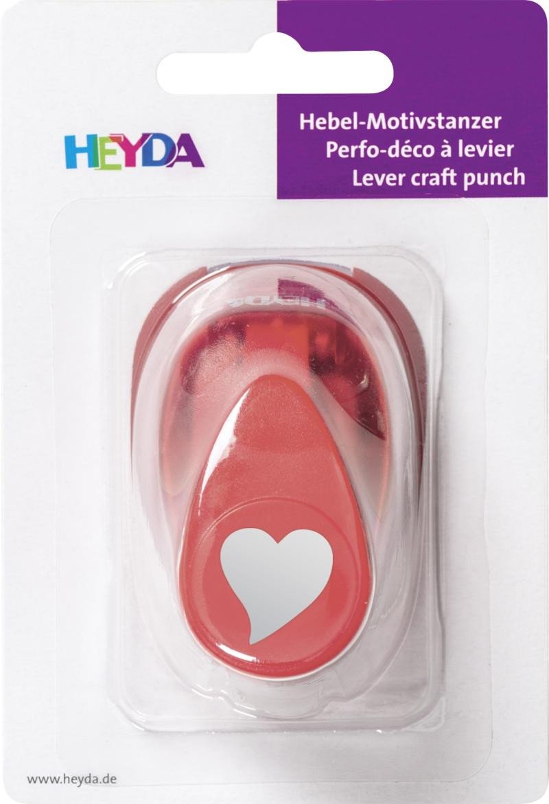Papírszerek HEYDA ozdobná děrovačka velikost S - srdce elegant 1,7 cm 