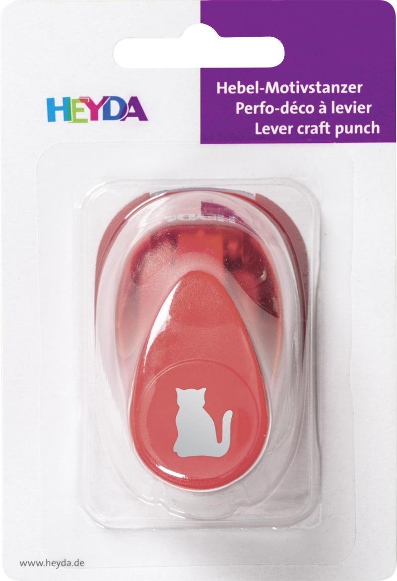 Papírenské zboží HEYDA ozdobná děrovačka velikost S - kočička 1,7 cm 