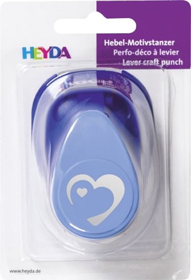Proizvodi od papira HEYDA ozdobná děrovačka 3D velikost L - srdce 2,5 cm 