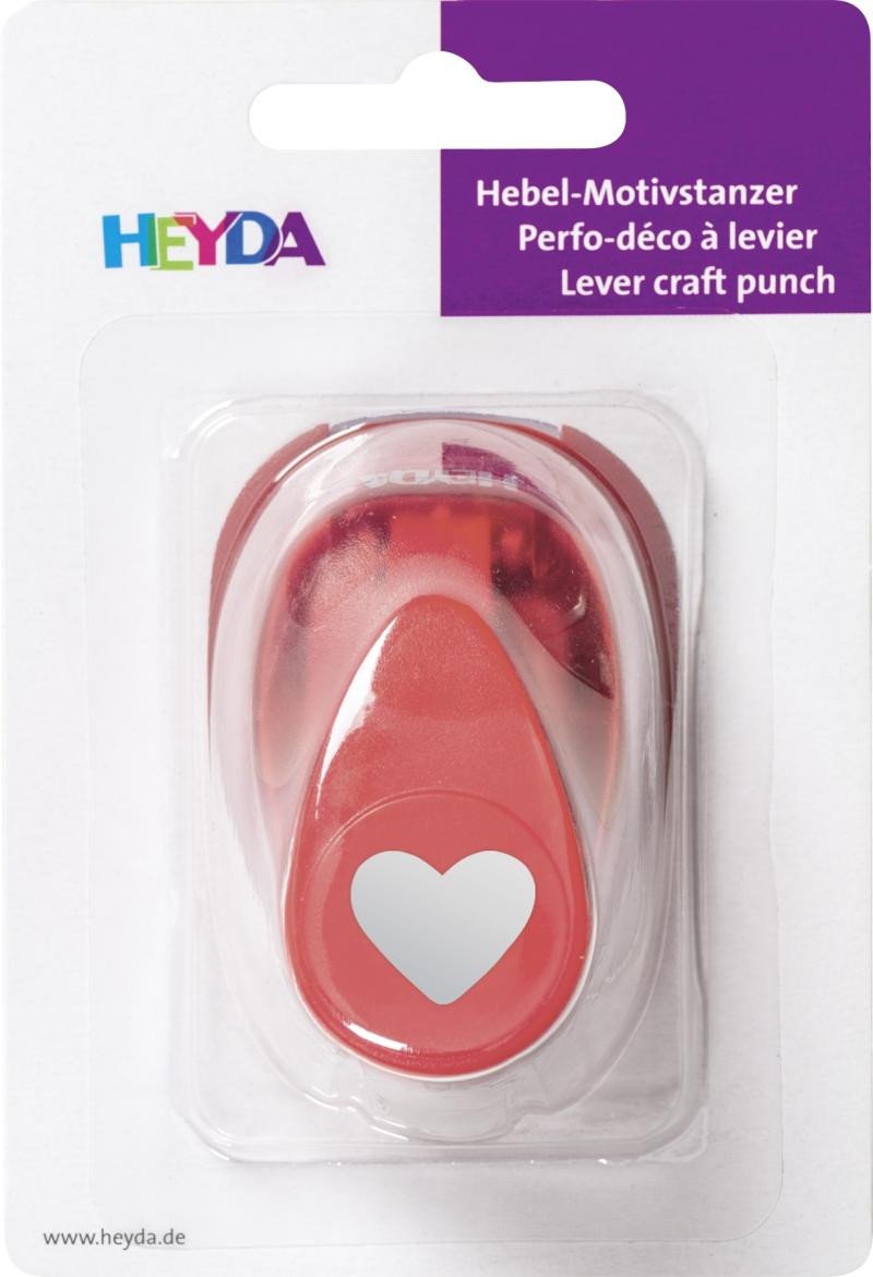 Papírenské zboží HEYDA ozdobná děrovačka velikost S - srdce 1,7 cm 