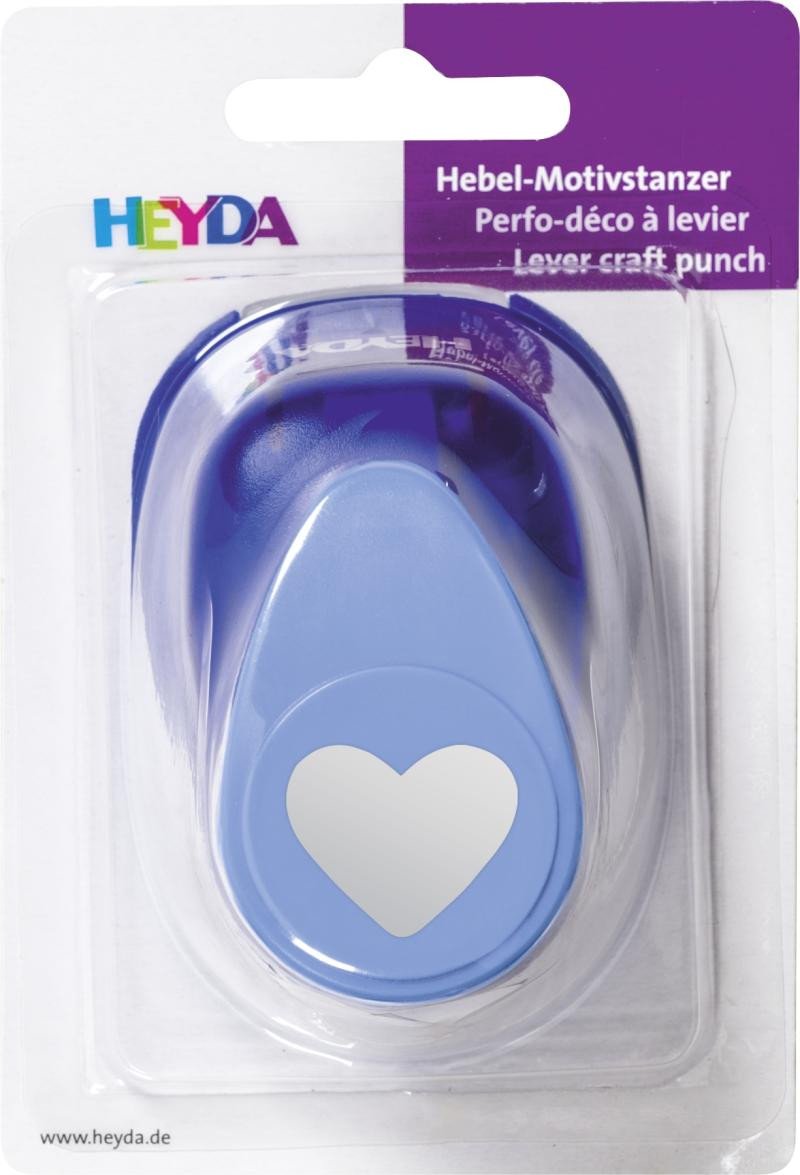 Proizvodi od papira HEYDA ozdobná děrovačka velikost L - srdce 2,5 cm 