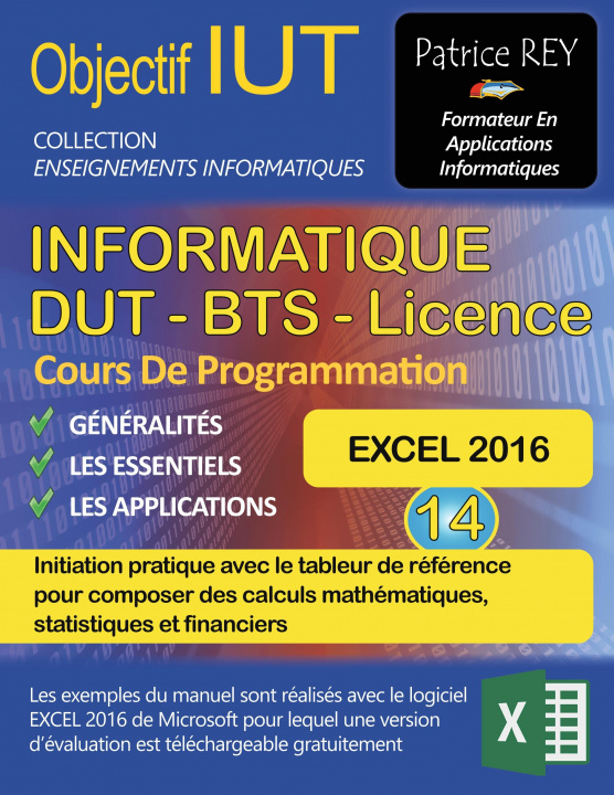 Carte DUT Informatique - EXCEL 2016 (Tome 14) Patrice Rey