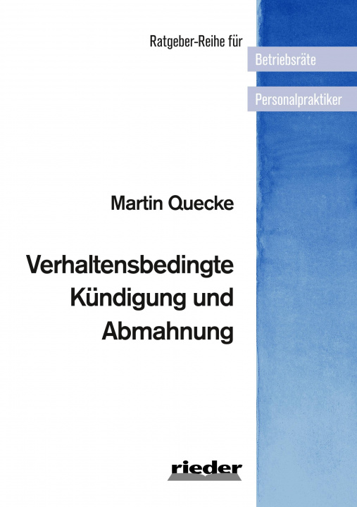 Kniha Verhaltensbedingte Kündigung und Abmahnung 