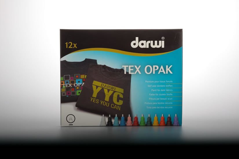 Papírenské zboží DARWI TEX OPAK fixy na textil sada 12 x 6 ml 