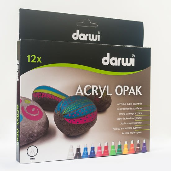 Artykuły papiernicze DARWI ACRYL fixy sada 12 x 6 ml 