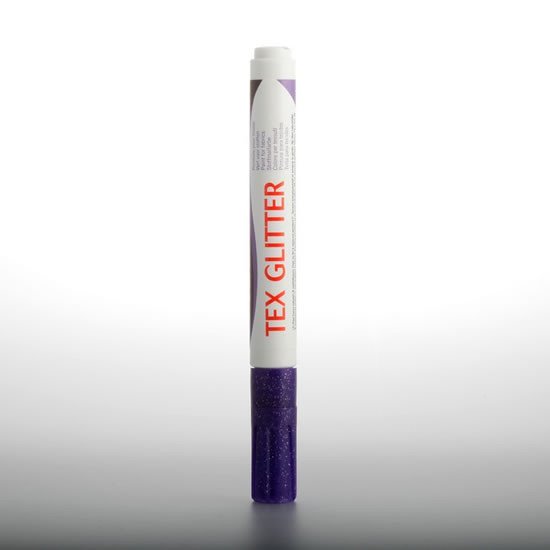 Pisarniški material DARWI TEX GLITTER fixa na textil - Fialová 6 ml 