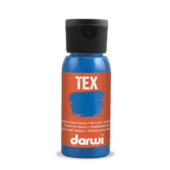 Papírenské zboží DARWI TEX barva na textil - Nebesky modrá 50 ml 