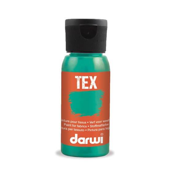 Papírenské zboží DARWI TEX barva na textil - Mátová zelená 50 ml 