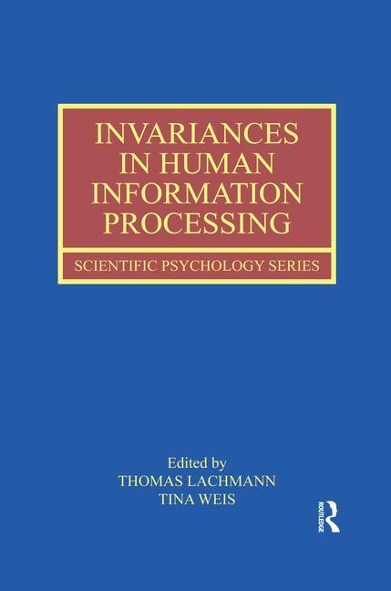 Buch Invariances in Human Information Processing Thomas Lachmann