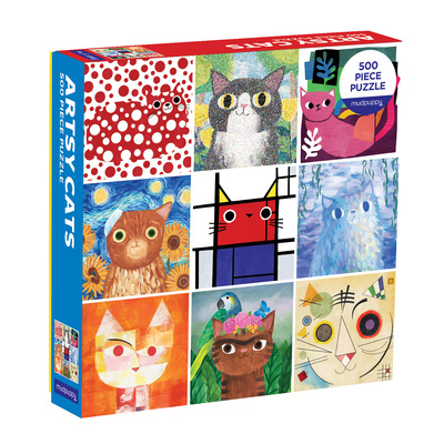 Game/Toy Artsy Cats 500 Piece Family Puzzle 