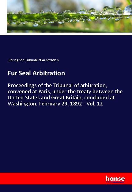 Knjiga Fur Seal Arbitration 