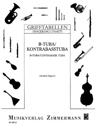 Könyv Grifftabelle für Tuba in B / Kontrabasstuba Manfred Hoppert