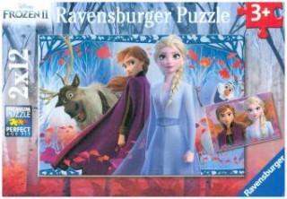 Játék Ravensburger Kinderpuzzle - 05009 Reise ins Ungewisse - Puzzle für Kinder ab 3 Jahren, mit 2x12 Teilen, Puzzle mit Disney Frozen 