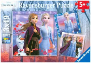 Játék Ravensburger Kinderpuzzle - 05011 Die Reise beginnt - Puzzle für Kinder ab 5 Jahren, mit 3x49 Teilen, Puzzle mit Disney Frozen 